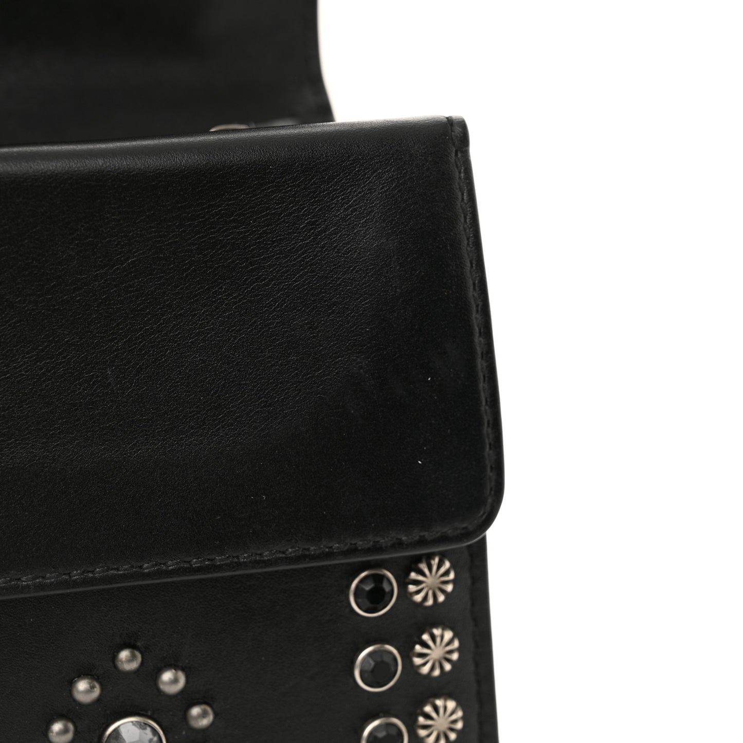 Calfskin Studded Small Dionysus Shoulder Bag Black