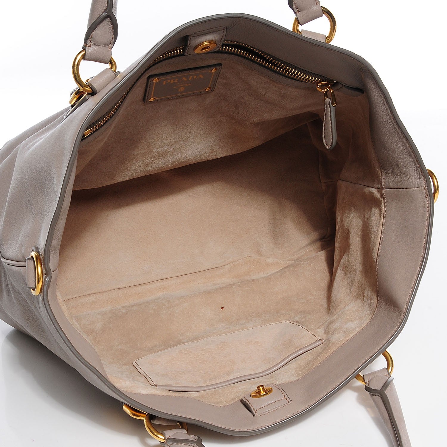 Prada Soft Calf Tote Pomice 6 of 10
