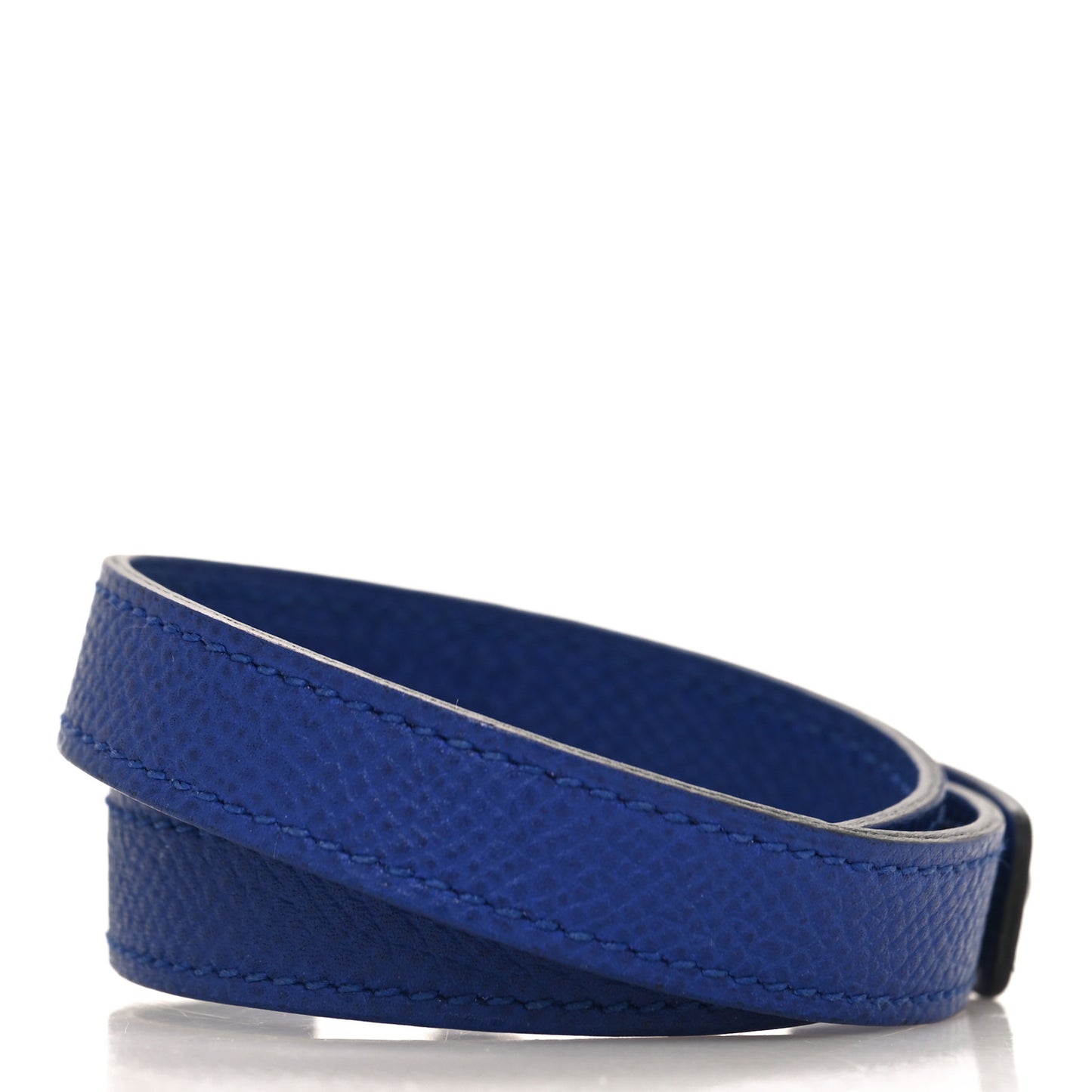 Epsom Baby Pavane Double Tour Bracelet S Bleu Electrique