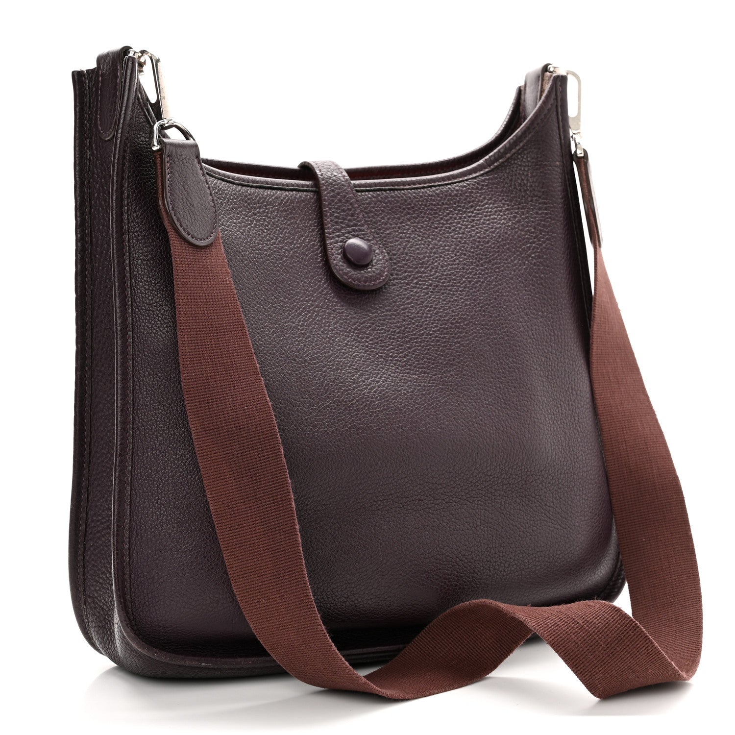 Hermes Taurillon Clemence Evelyne PM Raisin 2 of 12
