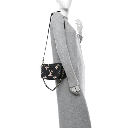 Louis Vuitton Empreinte Monogram Giant Multi Pochette Accessories Black Beige 2 of 9