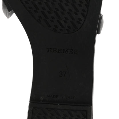 Hermes Rubber Aloha Sandals 37 Black 7 of 9
