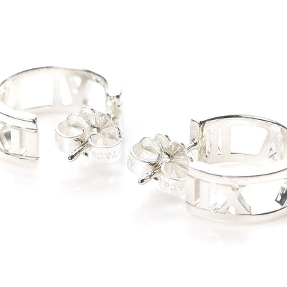 Tiffany Sterling Silver Small Atlas Open Hoop Earrings 3 of 7