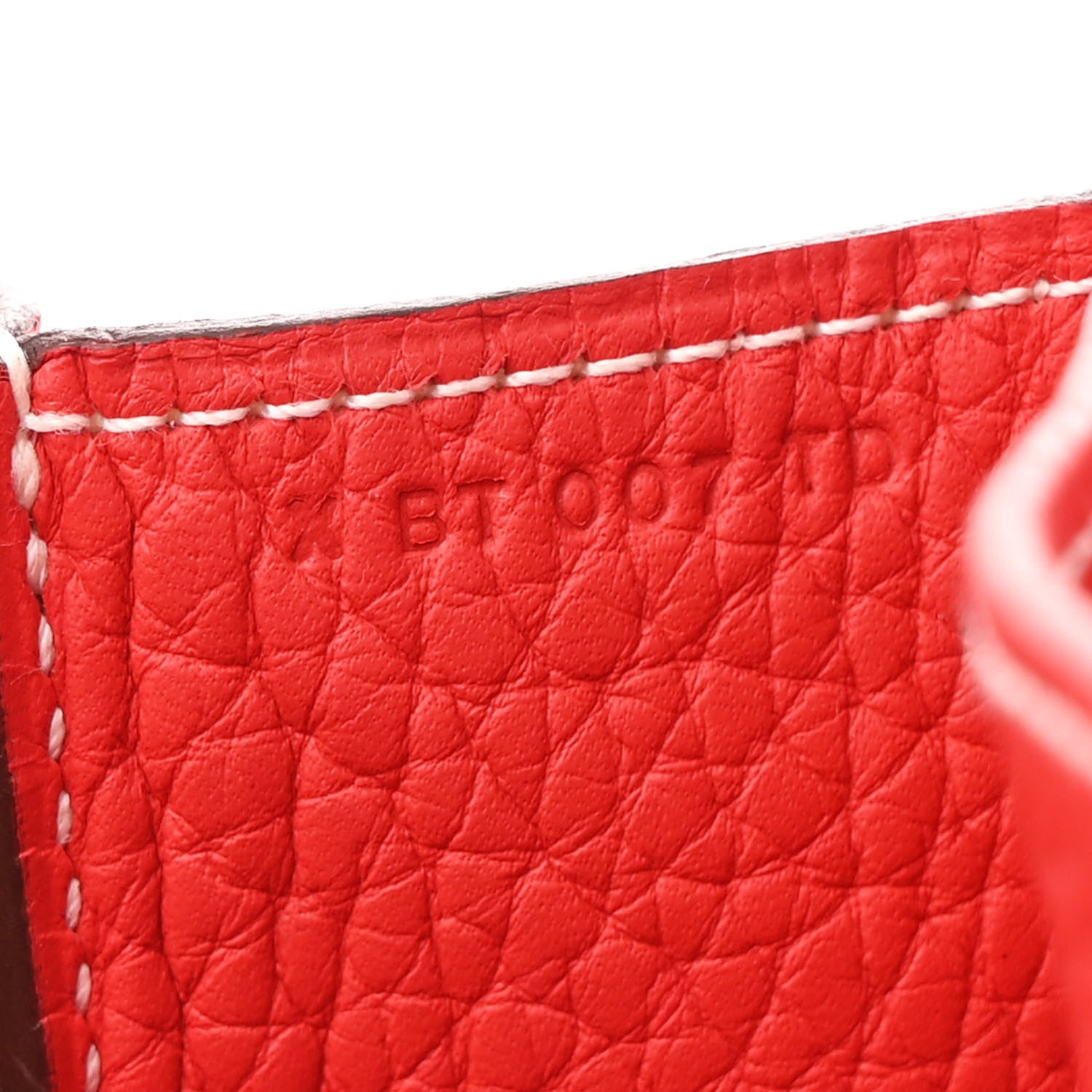 Hermes Taurillon Clemence Verso Halzan 31 GM Rouge Casaque Vermillion 7 of 11