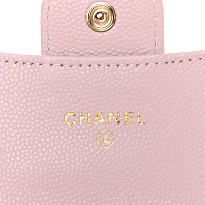 Chanel Caviar Quilted Flap Card Holder Wallet Light Pink 6 of 8