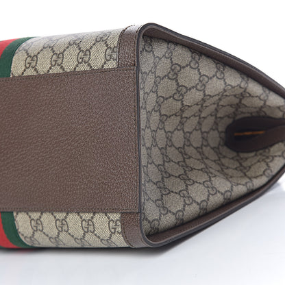 Gucci GG Supreme Monogram Web Medium Ophidia Tote Bag Brown 10 of 11