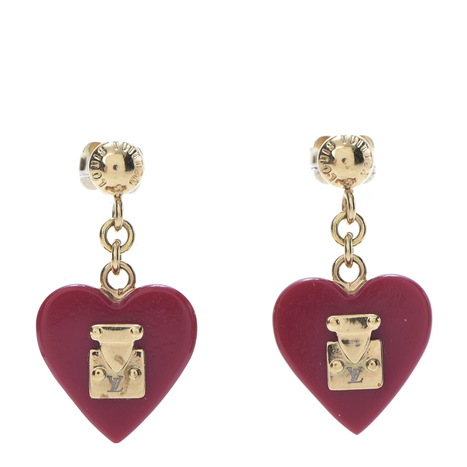 Louis Vuitton Lock Me Heart Earrings Pomme D'Amour 1 of 7