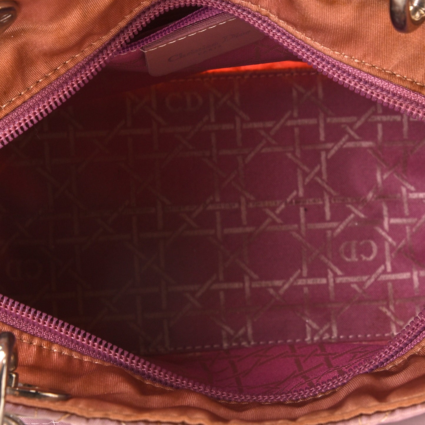 Lucite Nylon Cannage Medium Lady Dior Pink