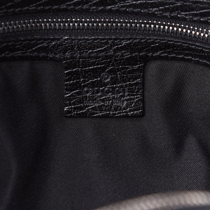 Gucci Monogram Medium Horsebit Chain Hobo Black 6 of 13