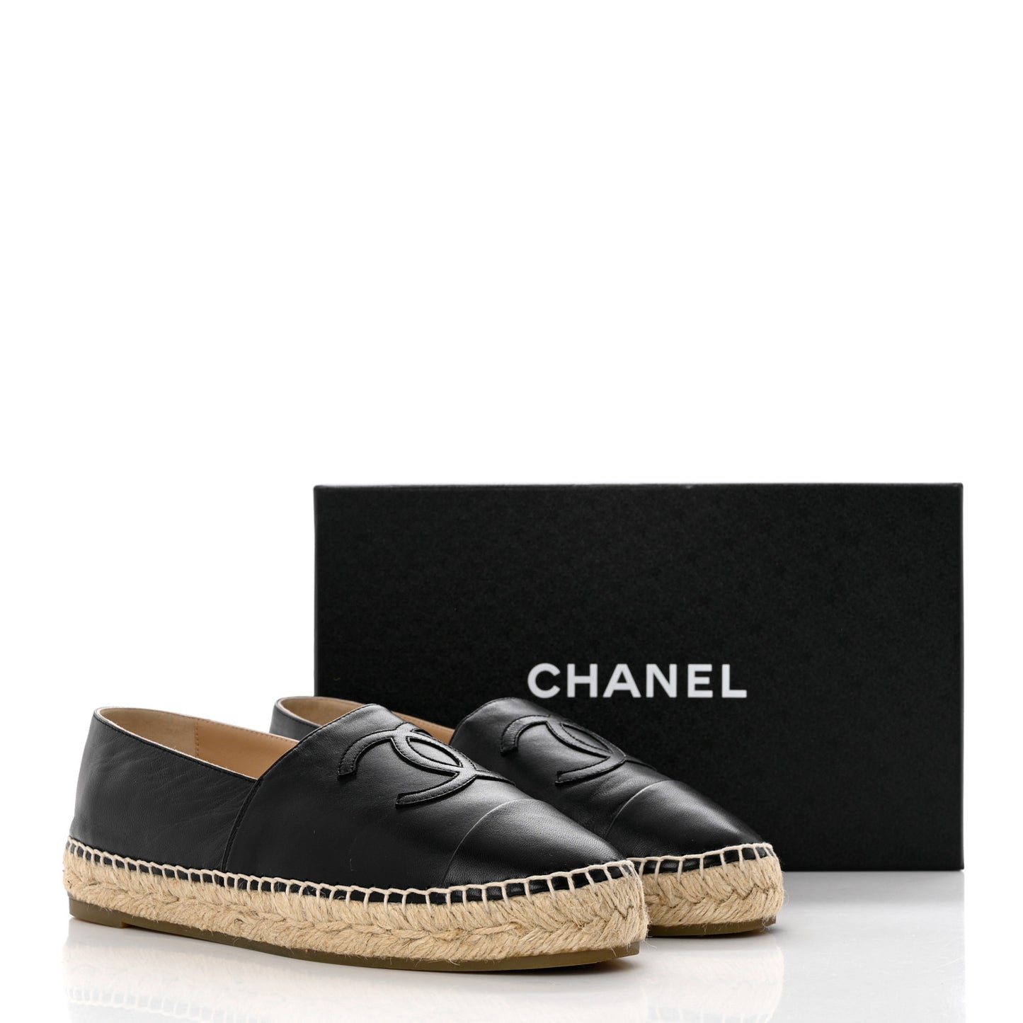 Lambskin CC Espadrilles 40 Black