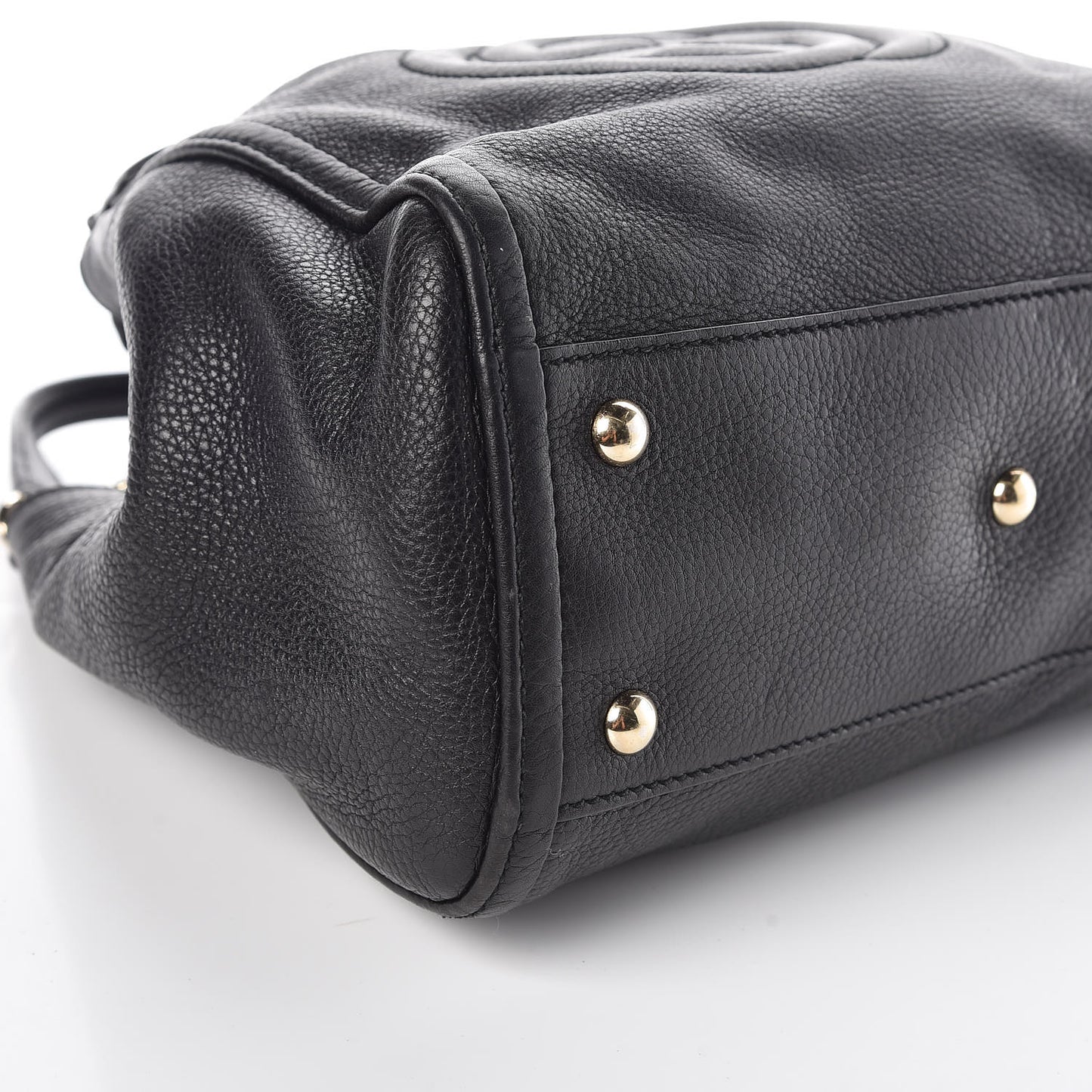 Pebbled Calfskin Small Soho Shoulder Bag Black