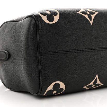Louis Vuitton Empreinte Monogram Giant Speedy Bandouliere 25 Black Beige 8 of 10