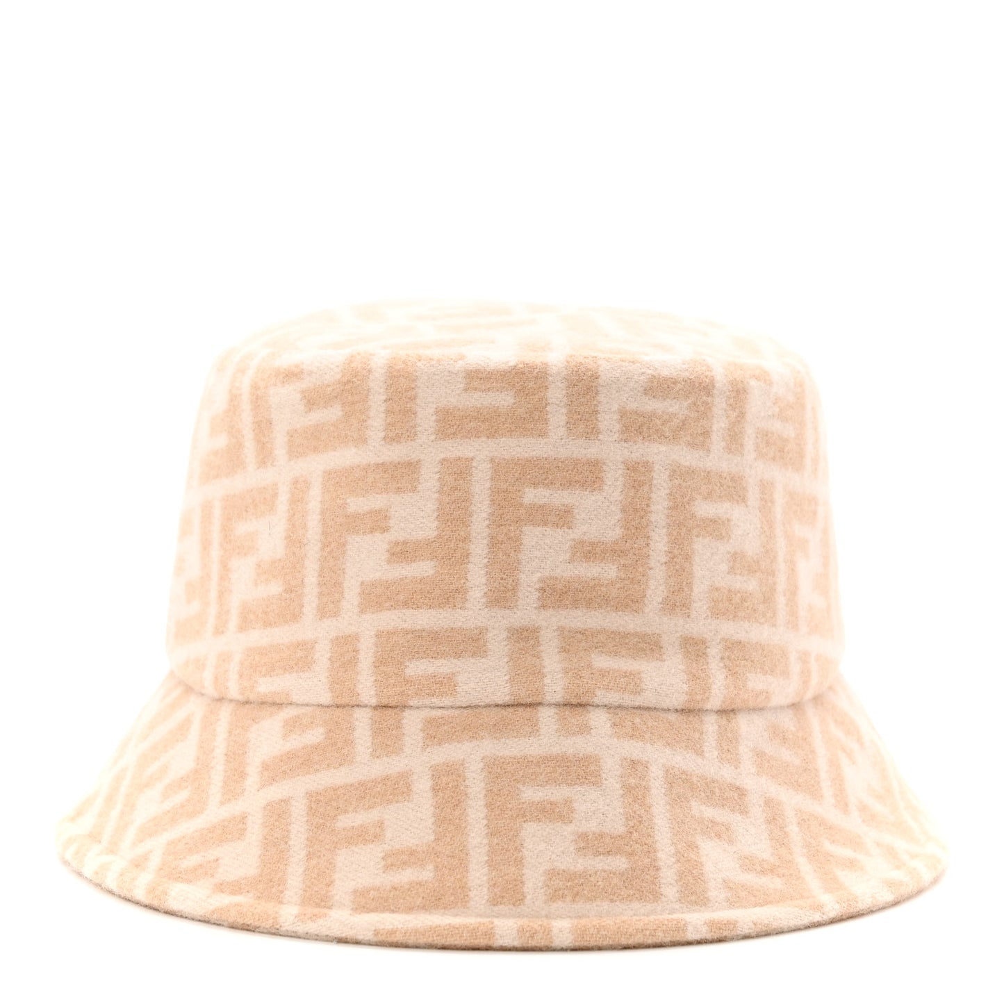 Wool Silk FF Bucket Hat S Beige