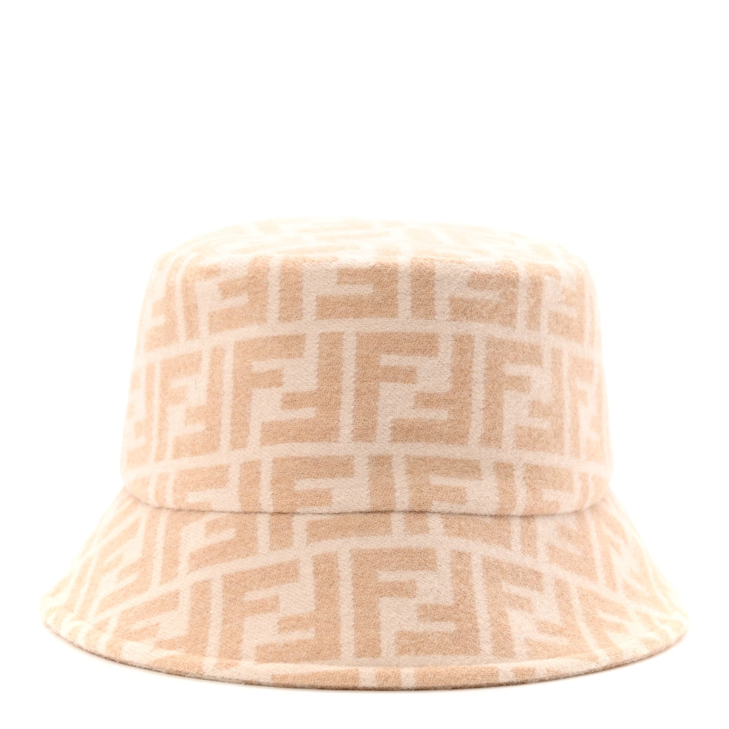 Fendi Wool Silk FF Bucket Hat S Beige 3 of 8