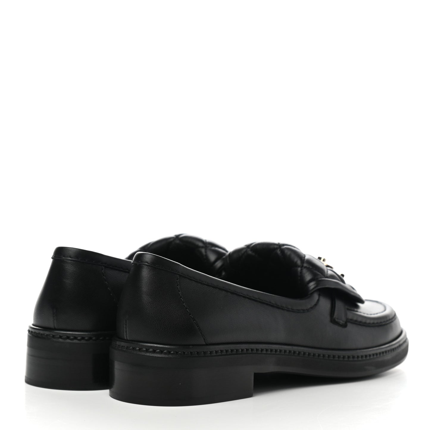 Lambskin Quilted CC Turnlock Loafers 37 Black