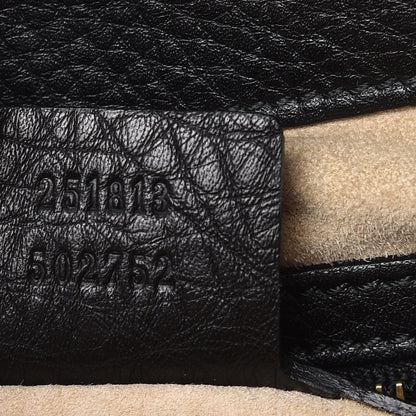 Gucci Pebbled Calfskin Medium 1973 Top Handle Satchel Black 7 of 19