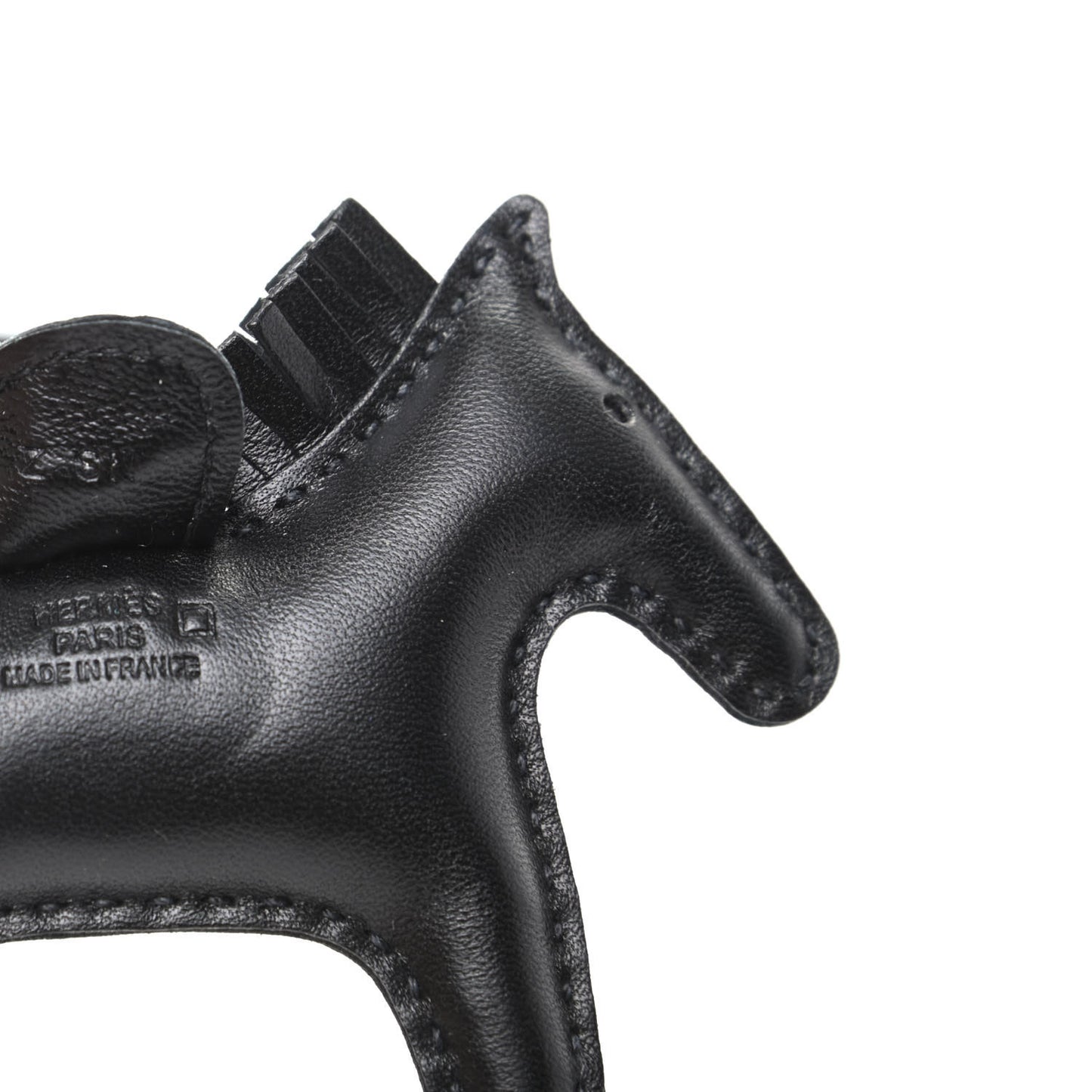 Milo Lambskin Matte Alligator Touch Grigri Rodeo Horse Bag Charm PM So Black
