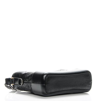 Chanel Aged Calfskin Quilted Medium Gabrielle Hobo Black 4 of 8
