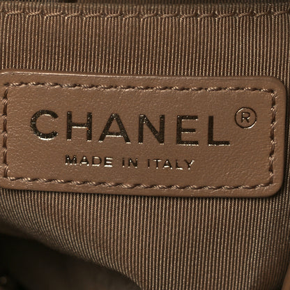 Chanel Caviar Quilted Rolled Up Bucket Drawstring Bag Beige 5 of 8