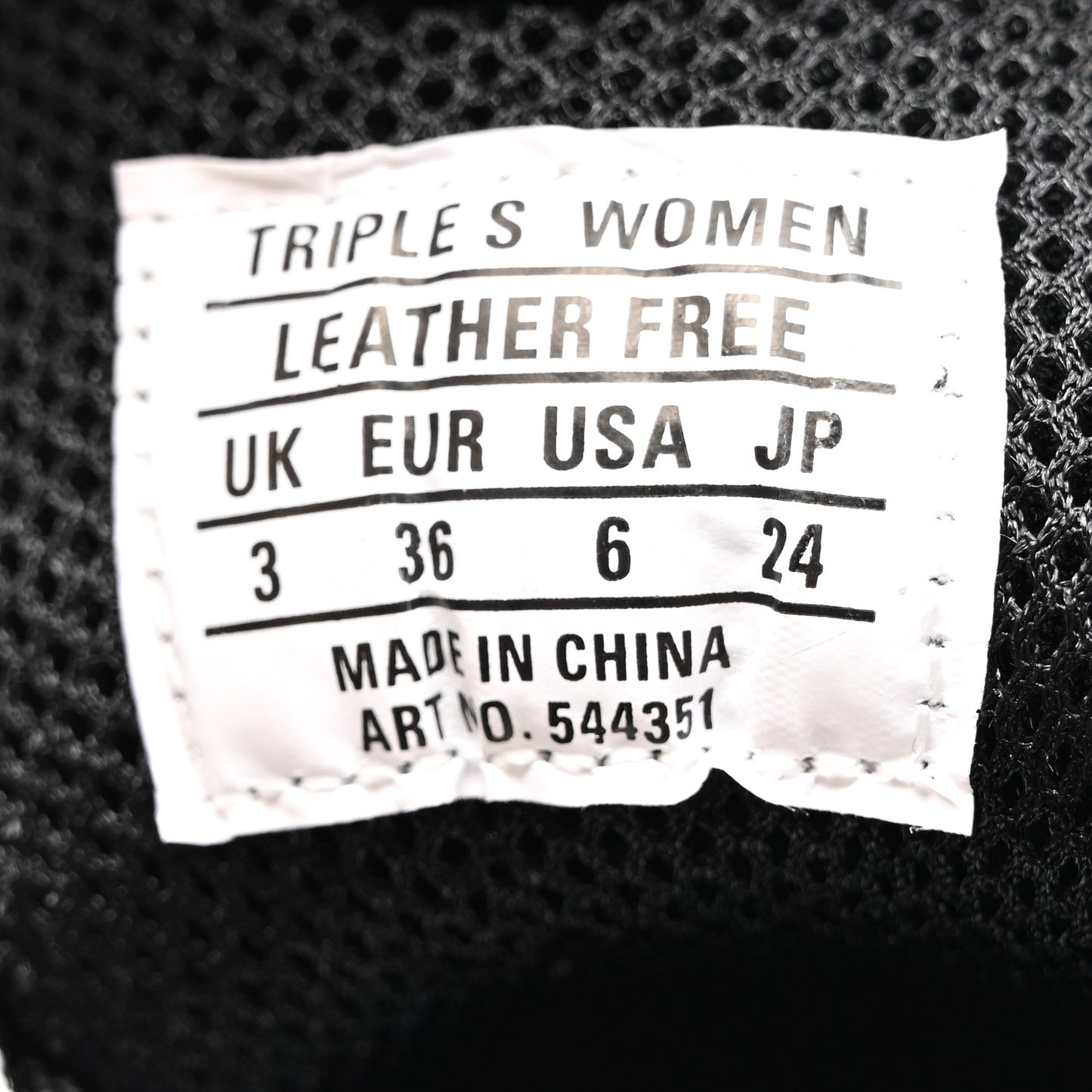 Fabric Mesh Clear Sole Womens Triple S Sneakers 36 Black Pink Neon