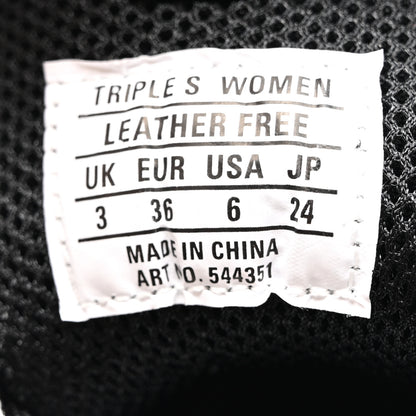 Balenciaga Fabric Mesh Clear Sole Womens Triple S Sneakers 36 Black Pink Neon 9 of 10