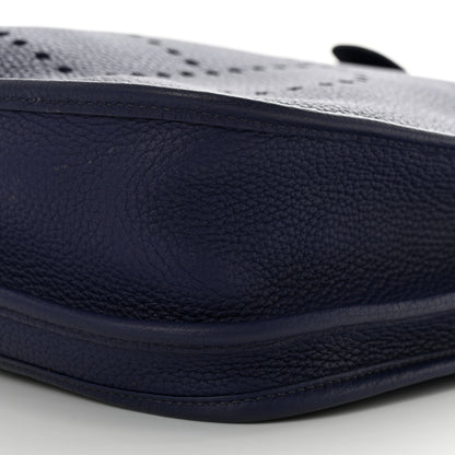 Hermes Taurillon Clemence Evelyne III PM Bleu Encre 10 of 12