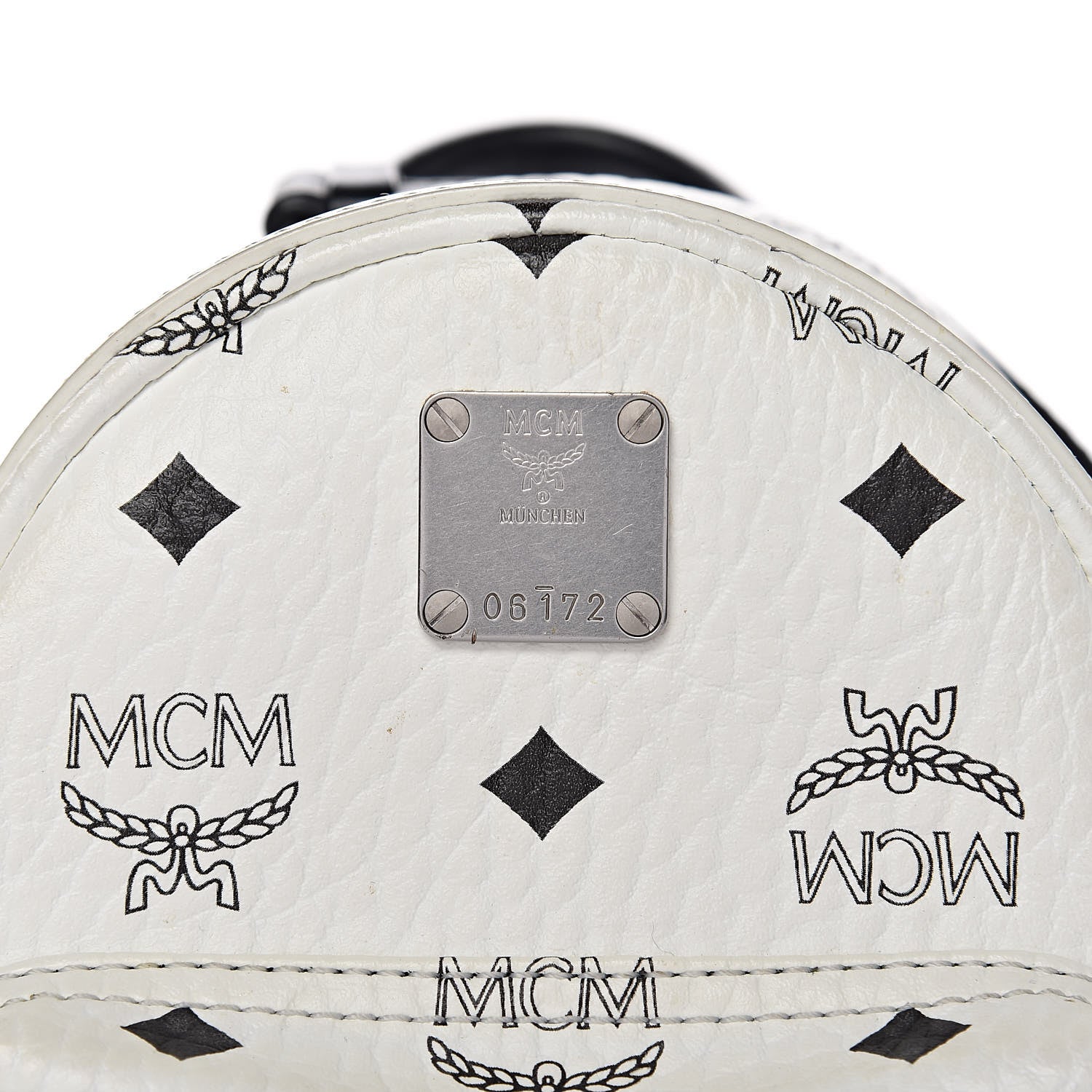 MCM Visetos Studded X-Mini Bebe Boo Backpack White 8 of 10