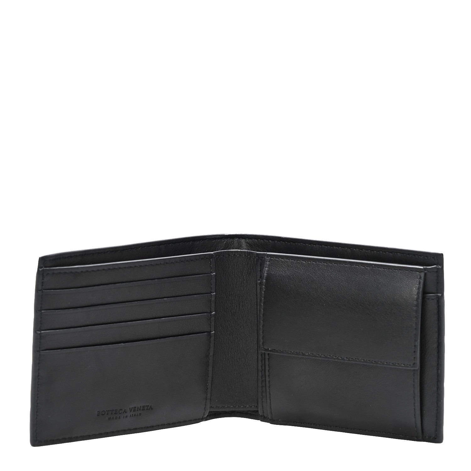 Bottega Veneta Nappa Maxi Intrecciato Bi-Fold Wallet Black 5 of 10