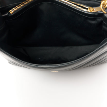 Saint Laurent Calfskin Y Quilted Monogram Large Loulou Chain Satchel Black 5 of 12