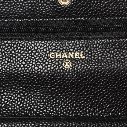 Chanel Caviar Quilted Wallet On Chain WOC Black 6 of 9