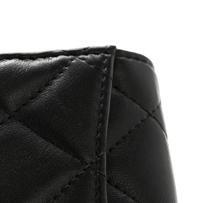 Chanel Lambskin Quilted Pearl Crush Clutch With Chain Black 13 of 14