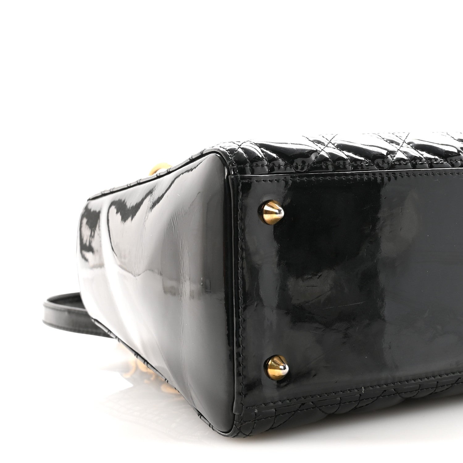 Christian Dior Patent Cannage Medium Lady Dior Black 9 of 10