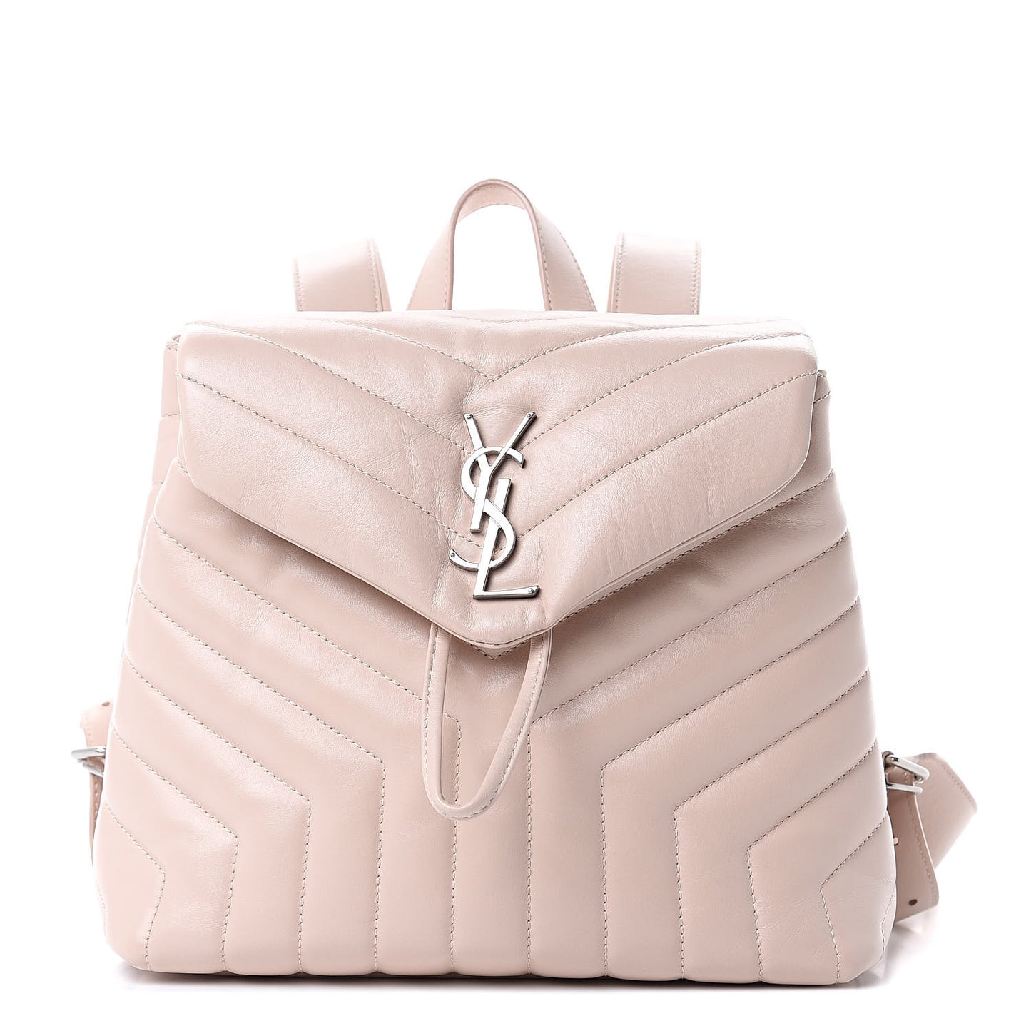 Calfskin Y Quilted Monogram Small Loulou Backpack Marble Pink