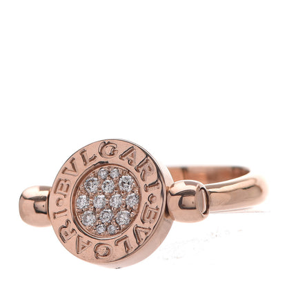 Bulgari BVLGARI 18K Rose Gold Diamond Mother of Pearl Bvlgari Bvlgari Ring 46.5 5 4 of 9