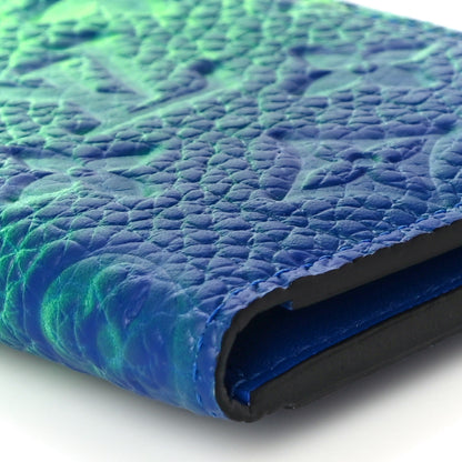 Louis Vuitton Taurillon Illusion Pocket Organizer Bleu Vert 8 of 10