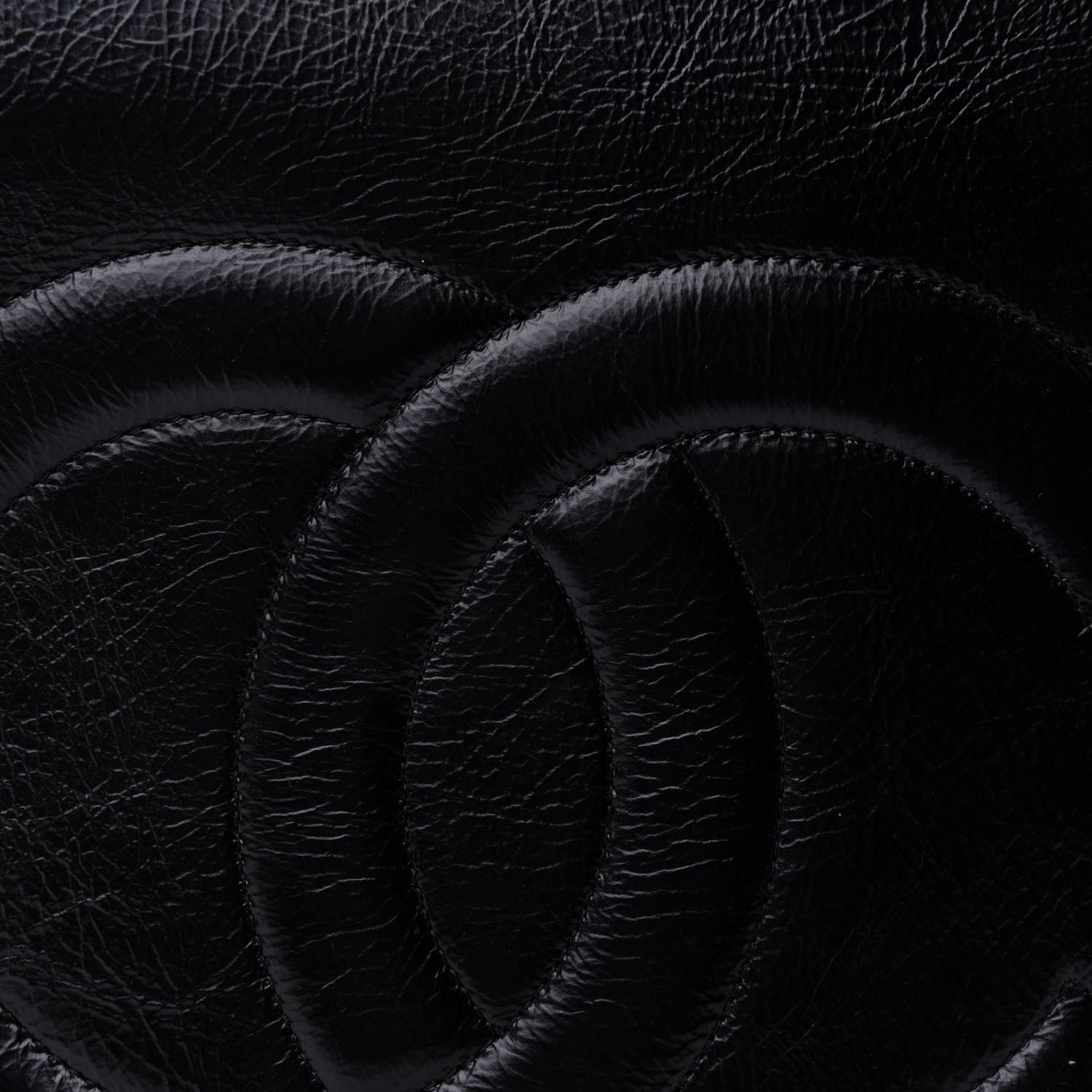 Chanel Shiny Aged Calfskin North South Shopping Bag Black 10 of 11