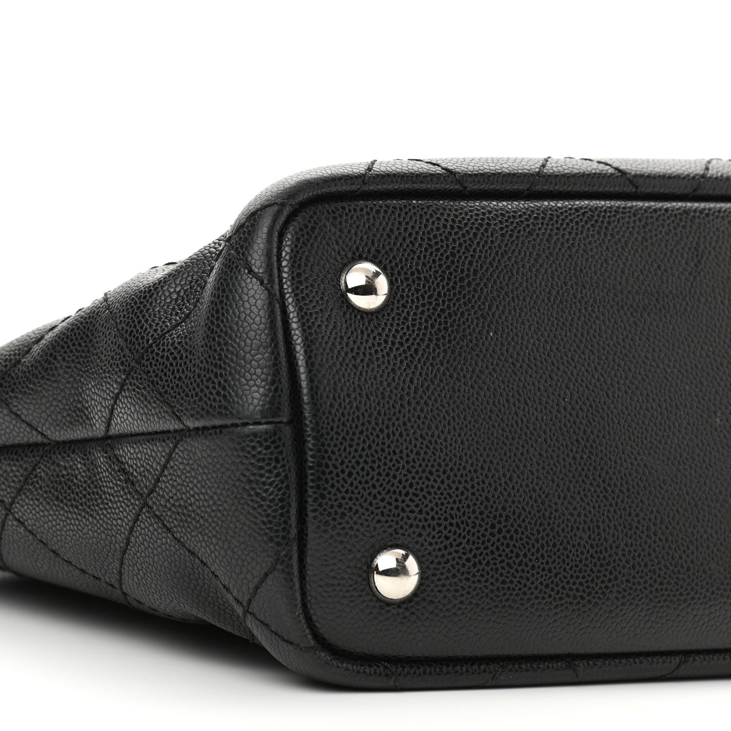 Grained Calfskin Shopping Fever Tote Black