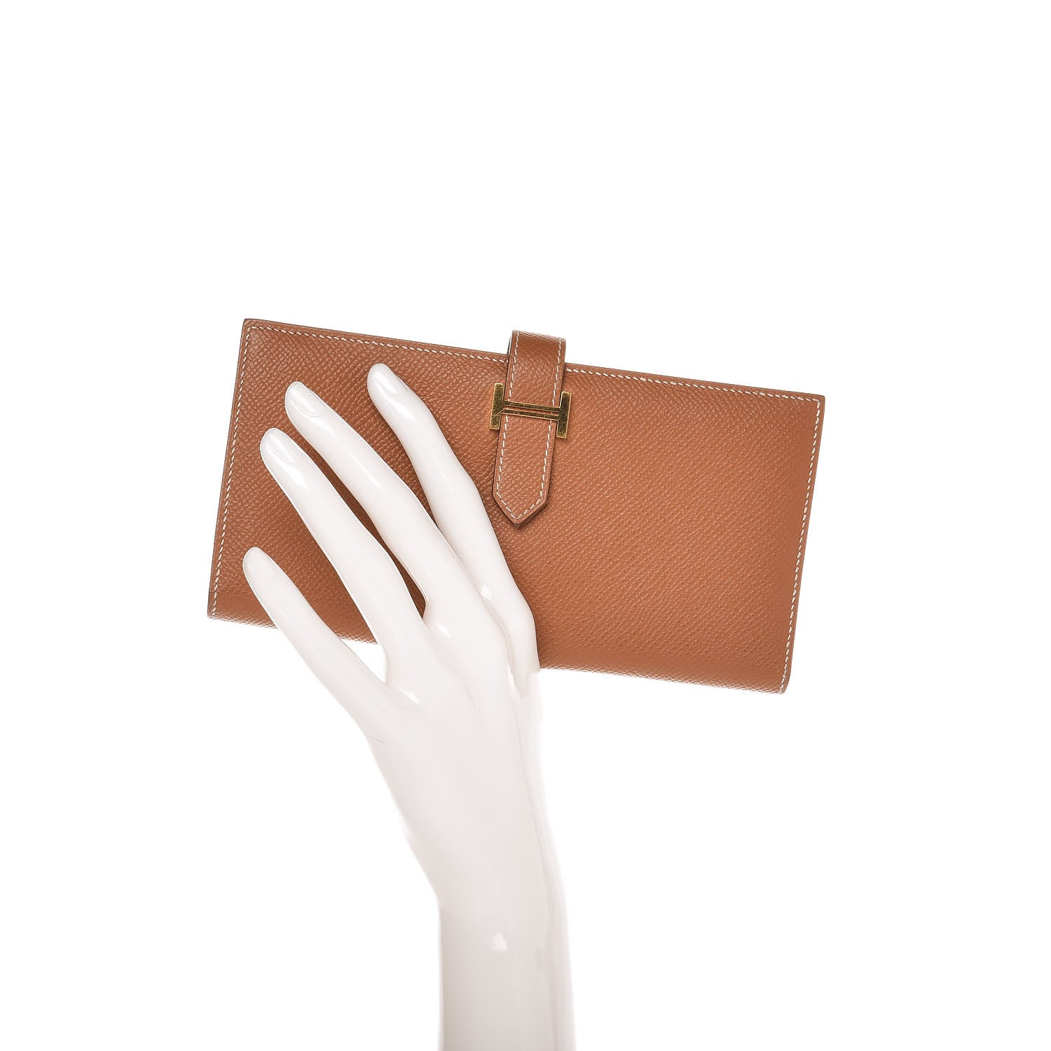 Hermes Epsom Bearn Gusset Wallet Gold 2 of 9