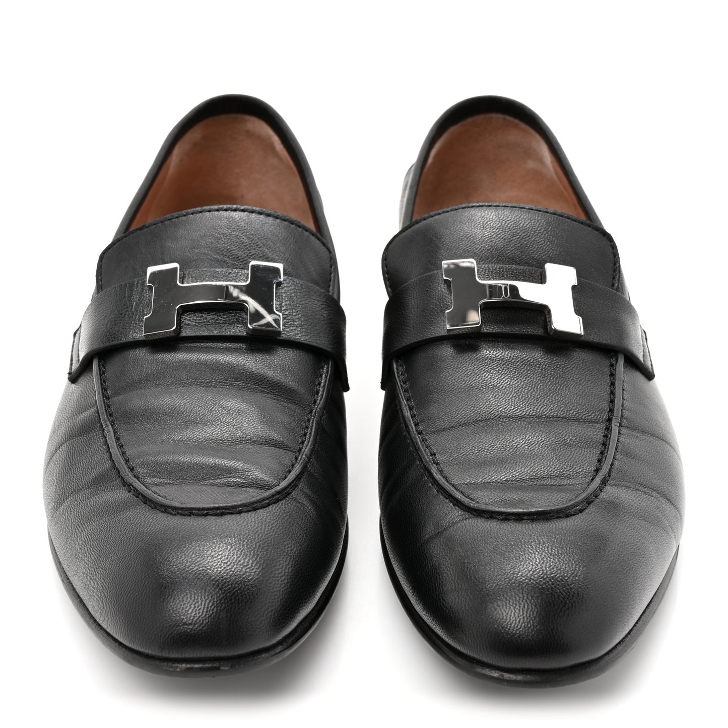 Goatskin Womens Paris Loafers 40 Black