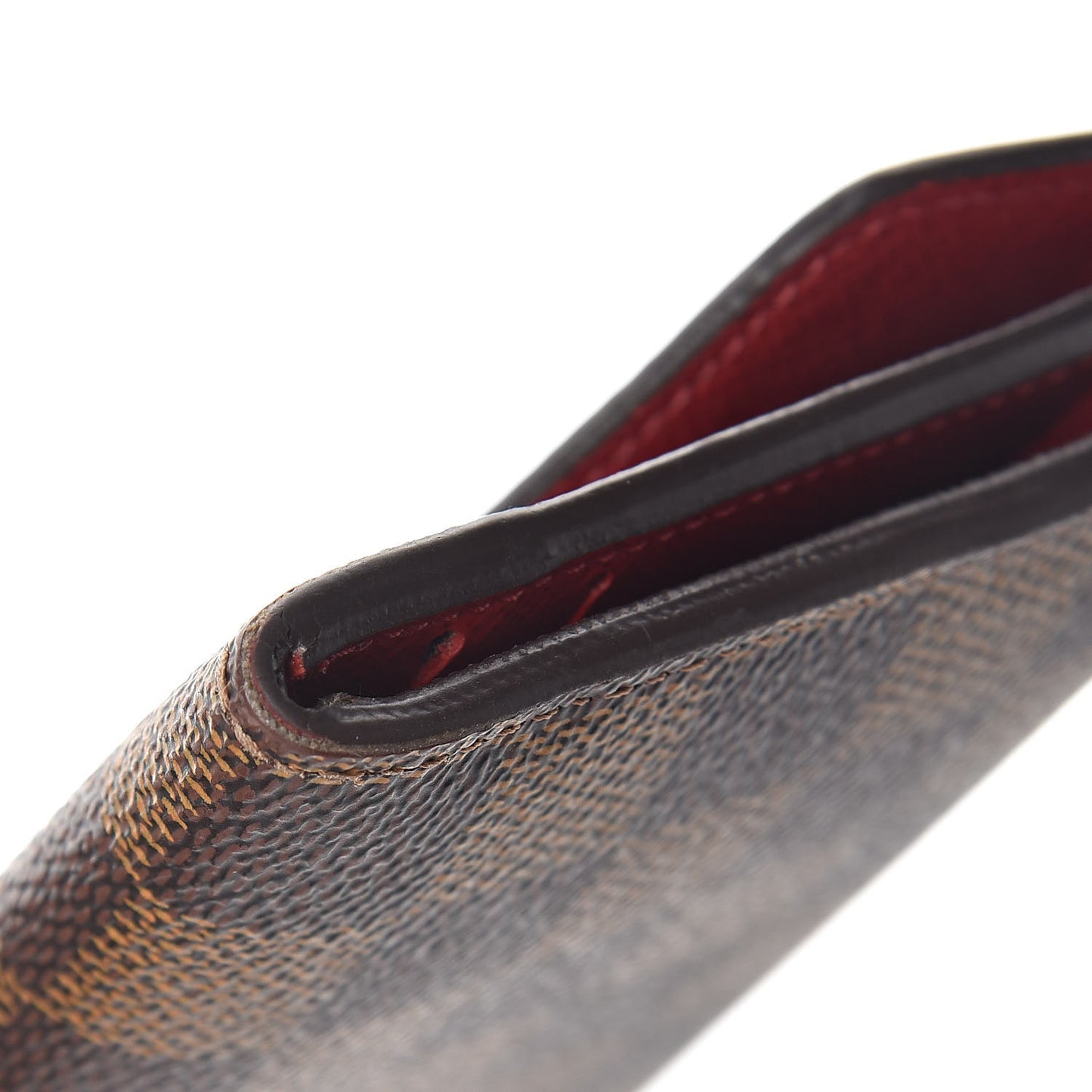 Damier Ebene Josephine Wallet Red