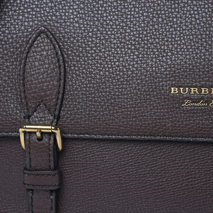 Burberry Grainy Calfskin House Check Ethan Satchel Oak Brown 11 of 12