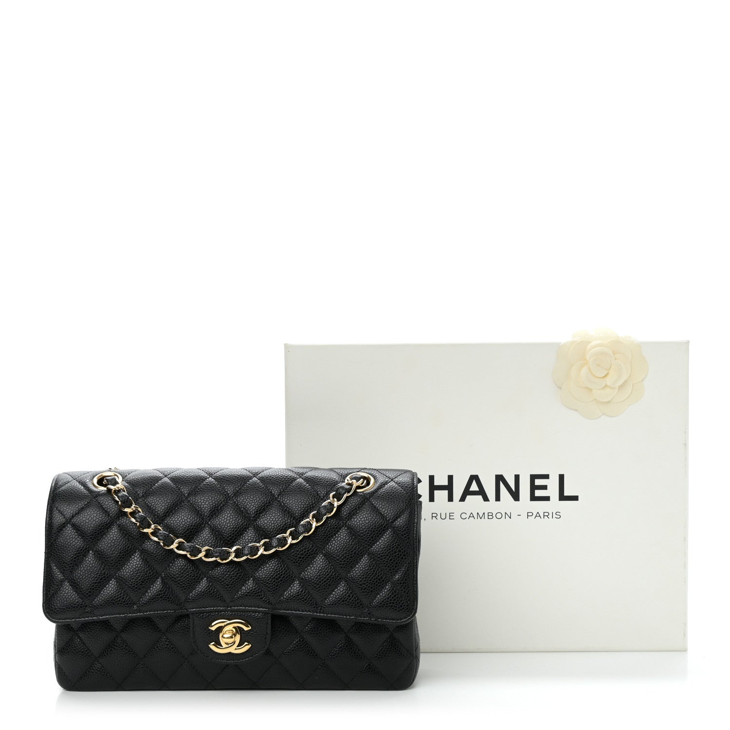 Chanel Caviar Quilted Medium Double Flap Black 11 of 11