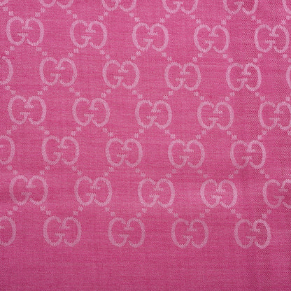 Gucci Wool Silk GG Monogram GGNat Scarf Roseate 5 of 8
