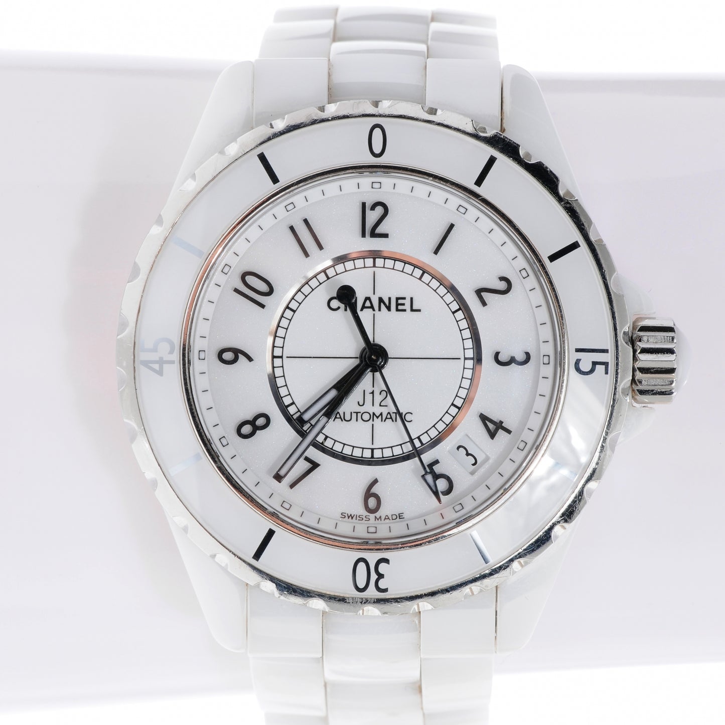 J12 38mm Ceramic Automatic Watch White