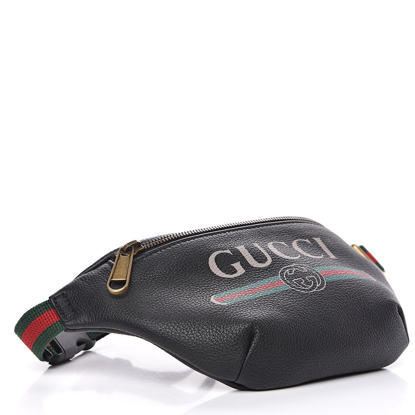 Grained Calfskin Small Logo Belt Bag Black
