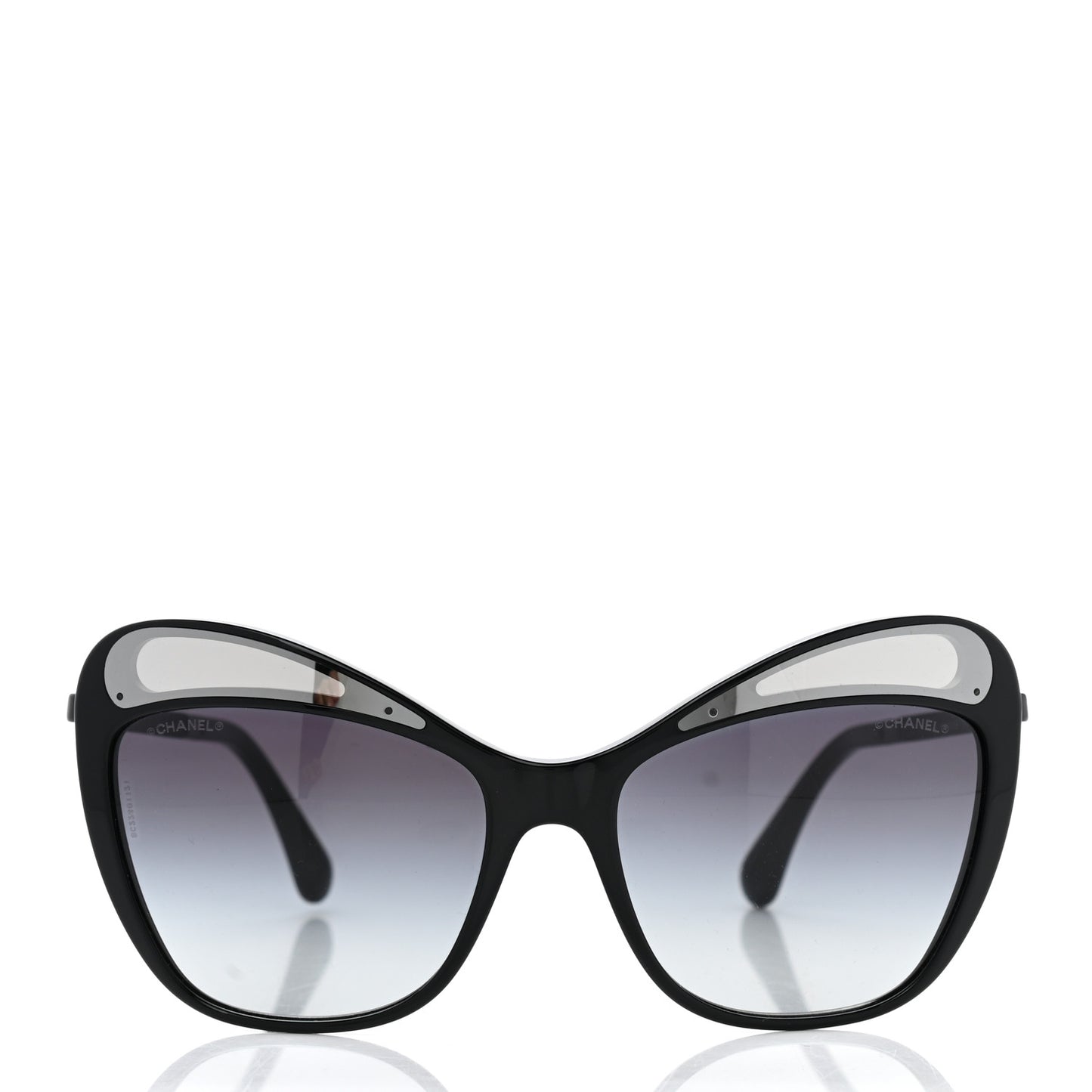 Acetate Butterfly Sunglasses 5377 Black Grey