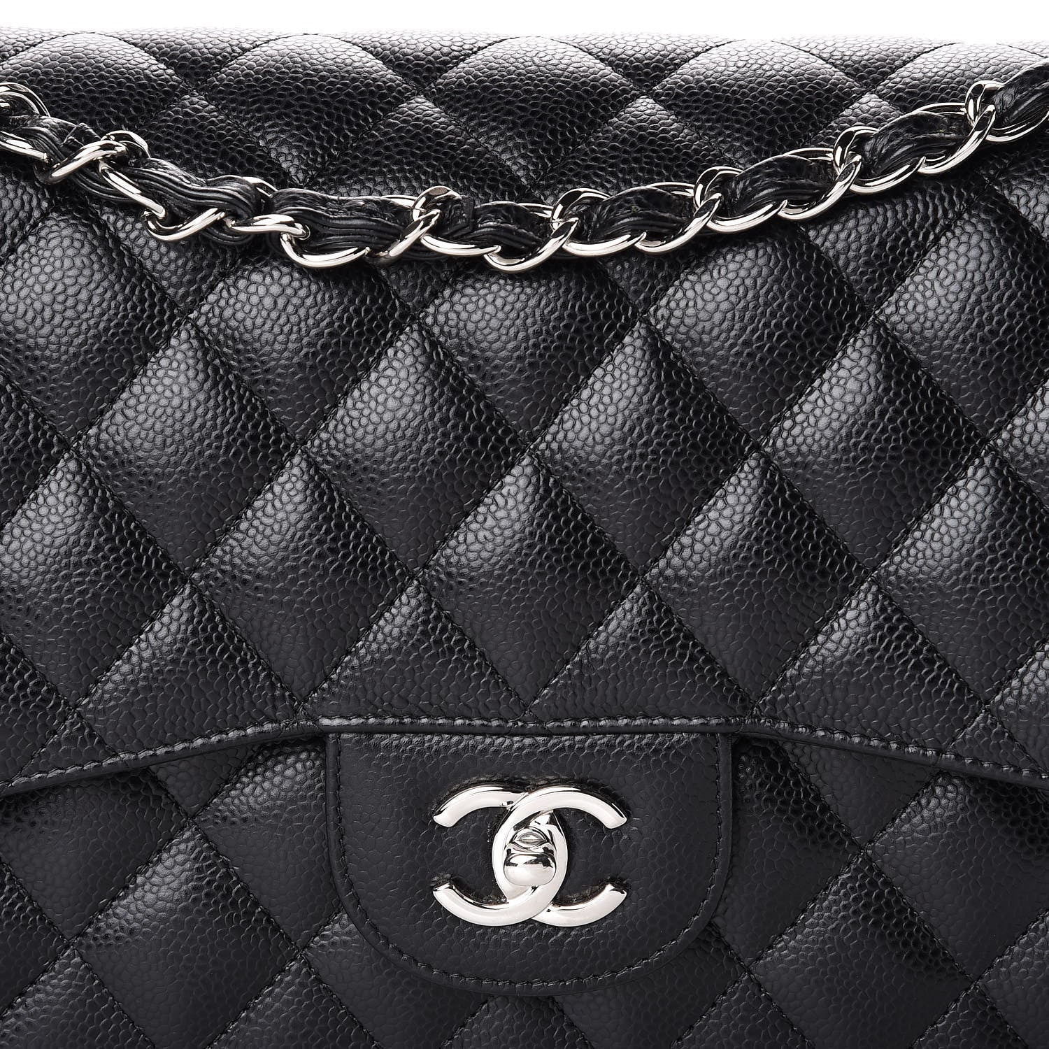 Chanel Caviar Quilted Jumbo Double Flap Black 9 of 9