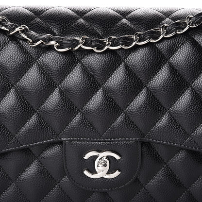 Chanel Caviar Quilted Jumbo Double Flap Black 9 of 9