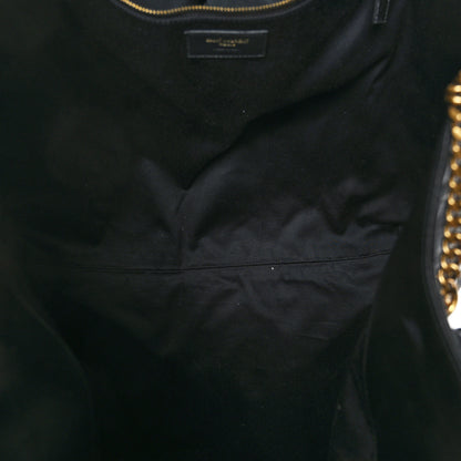 Saint Laurent Lambskin Quilted Maxi Icare Shopping Tote Black 6 of 10