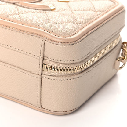 Chanel Caviar Quilted Small CC Filigree Vanity Case Beige 9 of 12